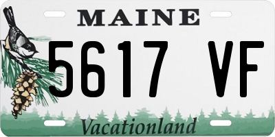 ME license plate 5617VF