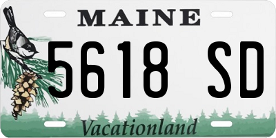 ME license plate 5618SD