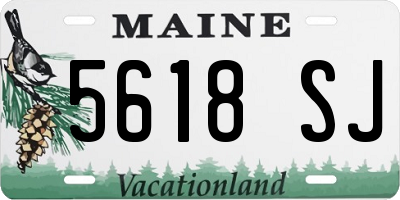 ME license plate 5618SJ