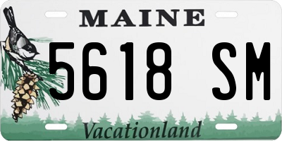 ME license plate 5618SM