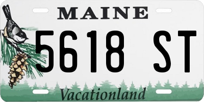 ME license plate 5618ST