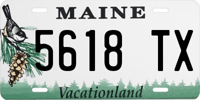 ME license plate 5618TX