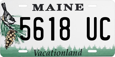 ME license plate 5618UC