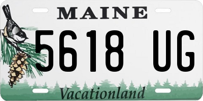 ME license plate 5618UG