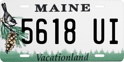 ME license plate 5618UI