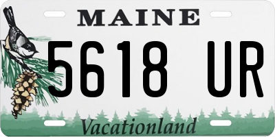 ME license plate 5618UR