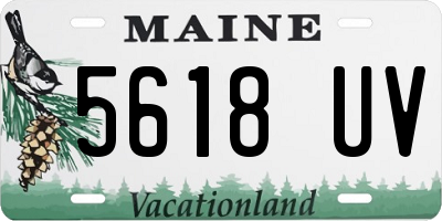 ME license plate 5618UV