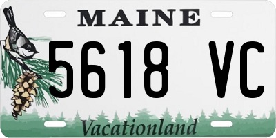 ME license plate 5618VC
