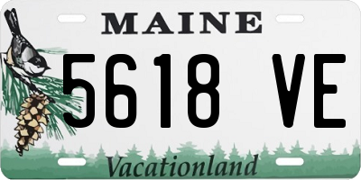 ME license plate 5618VE