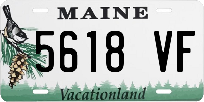 ME license plate 5618VF