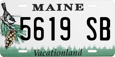 ME license plate 5619SB