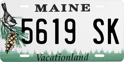 ME license plate 5619SK