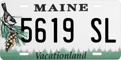 ME license plate 5619SL