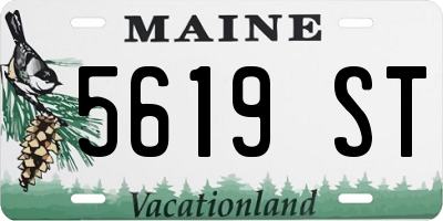 ME license plate 5619ST