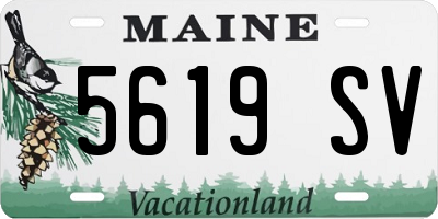 ME license plate 5619SV