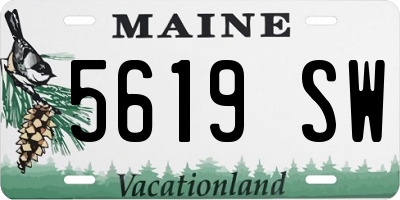 ME license plate 5619SW