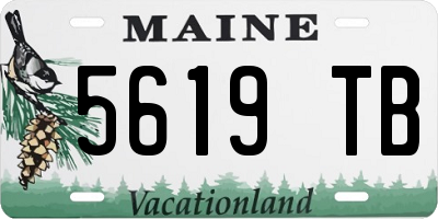 ME license plate 5619TB