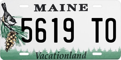 ME license plate 5619TO