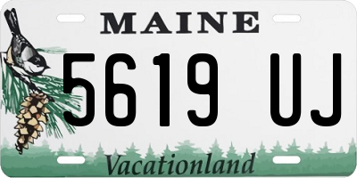 ME license plate 5619UJ