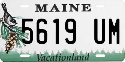ME license plate 5619UM