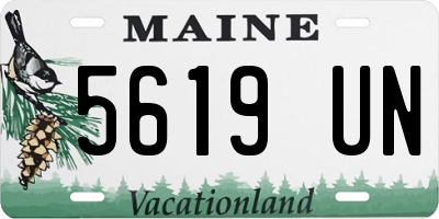 ME license plate 5619UN