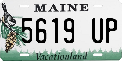 ME license plate 5619UP