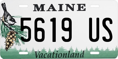 ME license plate 5619US