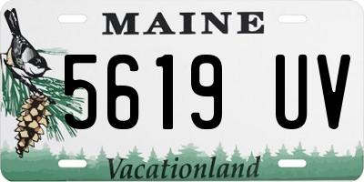 ME license plate 5619UV