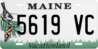ME license plate 5619VC
