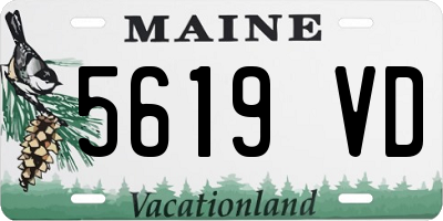 ME license plate 5619VD