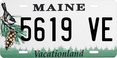 ME license plate 5619VE