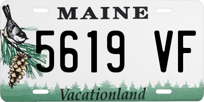 ME license plate 5619VF
