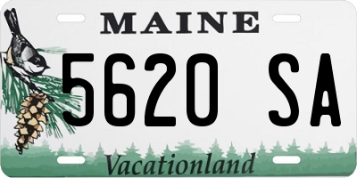ME license plate 5620SA