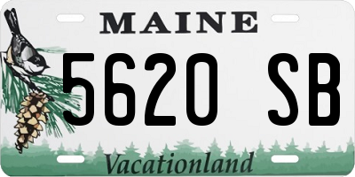 ME license plate 5620SB