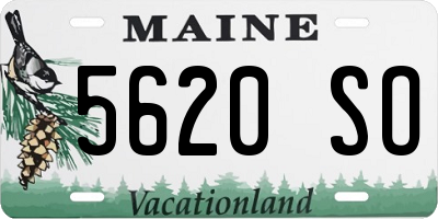 ME license plate 5620SO