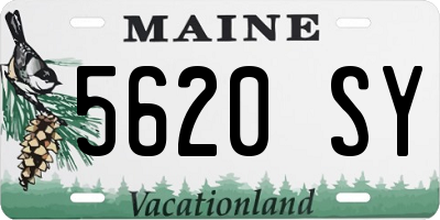 ME license plate 5620SY