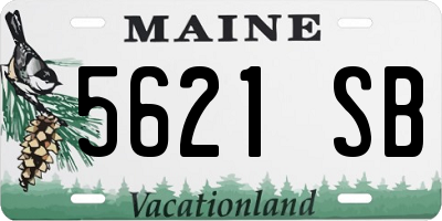 ME license plate 5621SB