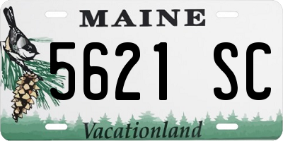 ME license plate 5621SC