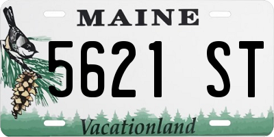 ME license plate 5621ST