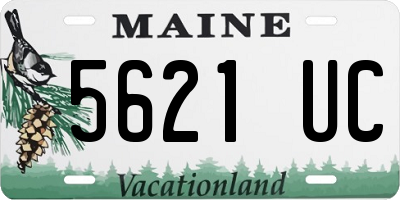 ME license plate 5621UC