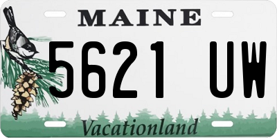 ME license plate 5621UW