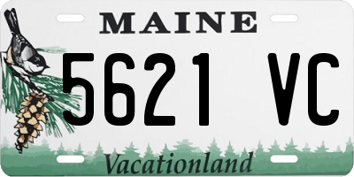 ME license plate 5621VC