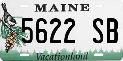 ME license plate 5622SB