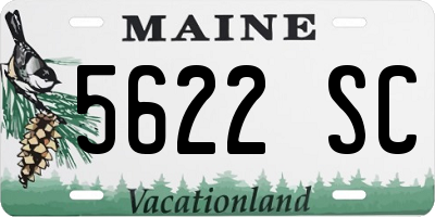ME license plate 5622SC