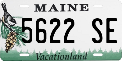ME license plate 5622SE