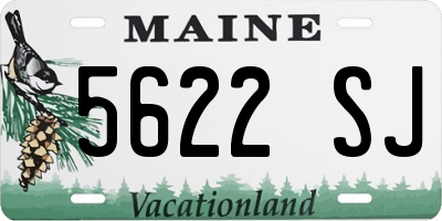 ME license plate 5622SJ