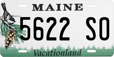 ME license plate 5622SO