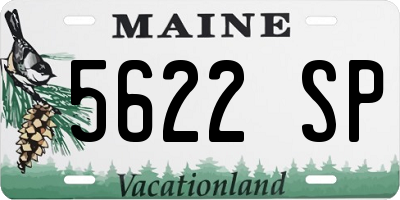 ME license plate 5622SP