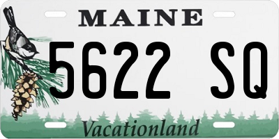 ME license plate 5622SQ