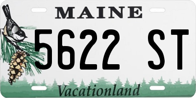 ME license plate 5622ST